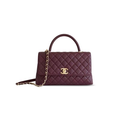 CHANEL MASTER GRAINED CALFSKIN COCO HANDLE FLAP A92991 (29*18*12cm)